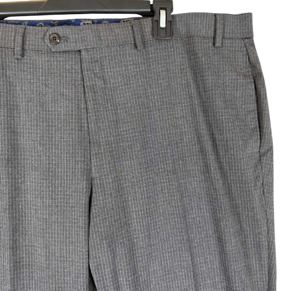 Lauren Ralph Lauren Dress Pants 40W 32L Grey Micro Check Trousers 4900076049